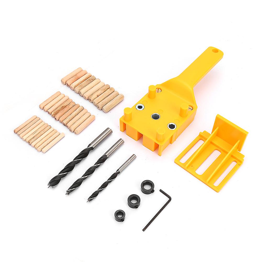 ABS Plastic Handheld Straight Hole Jig Drill Guide Tool Woodworking Locator(38Pcs Tool)