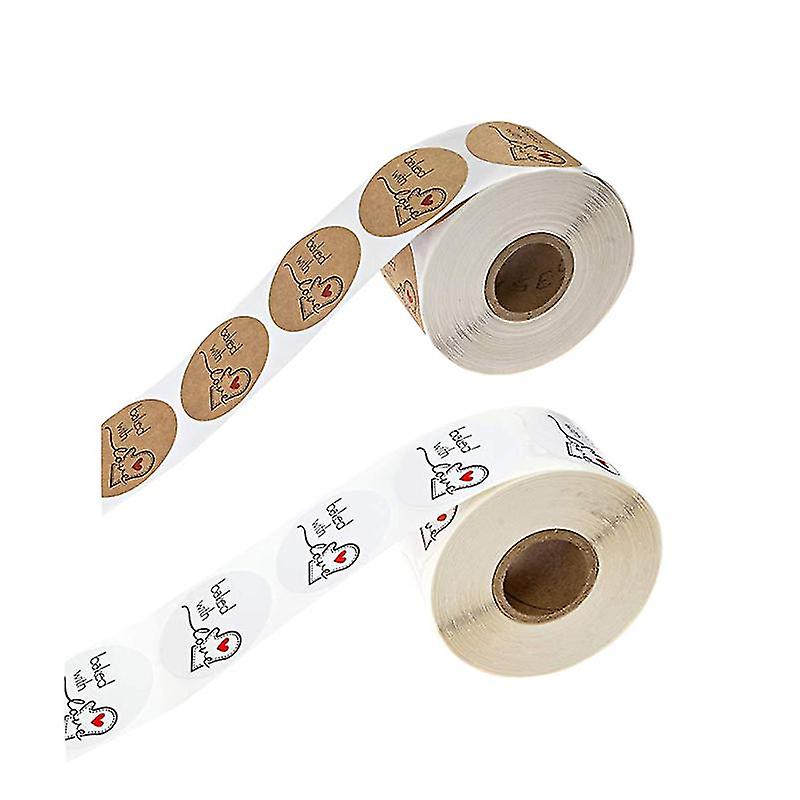 2rolls Kraft Paper Cookie Bag Labels