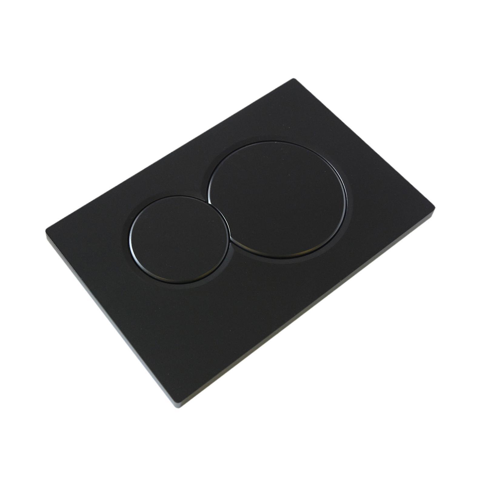 Double Flush Toilet Panel Fashion Double Flush Button for Office Hostel Dorm Black