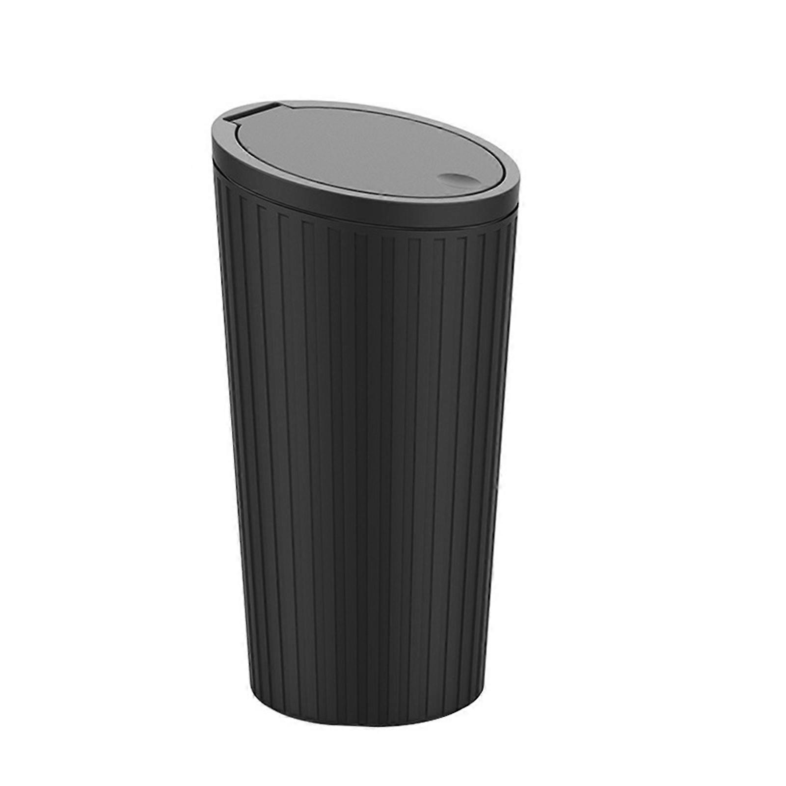 Car Trash Can with Lid Large Capacity Press Leakproof Universal SUV Truck Auto Center Console Armrest Box Rubbish Waste Garbage Bin Storage Box Car In