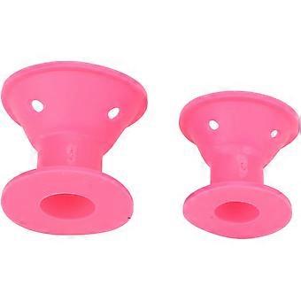 20 Stück Haarwickler, Silikon Lockige Former Pilzförmige Lockenwickler Setheatless Wave Style Magic Curling Rod Stirnband Kamm für zu Hause Frauen Rose Red Pflege