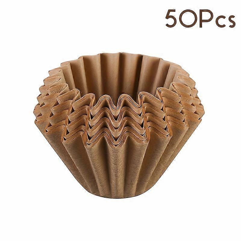 50PCS, Hand Coffee Filter Paper Cake Bowl-shaped Coffee Filter Paper For Hand-brewed Coffee For RV Outdoor Camping Picnic Office Travel Coffee Maker C