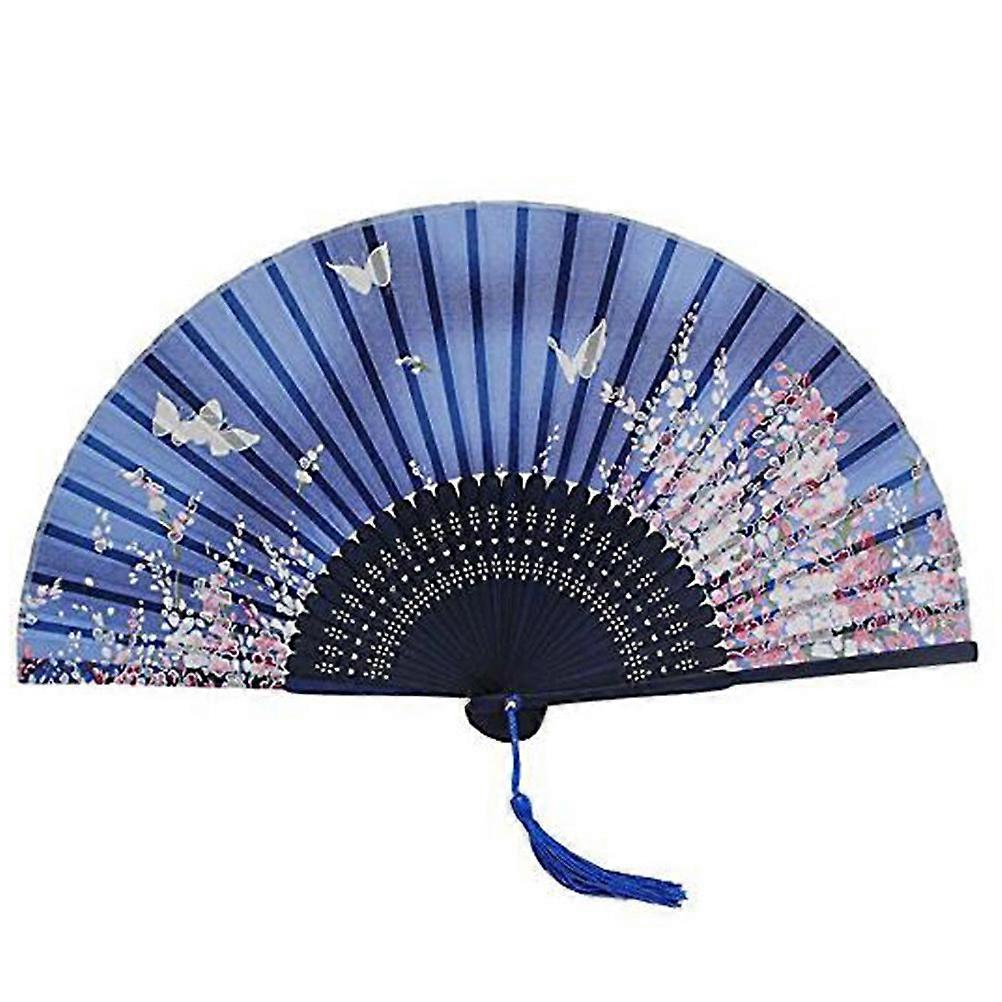 Éventails à main en bambou, éventails pliants dansants, éventails japonais, éventails pliants en soie, éventails pliants floraux en bambou