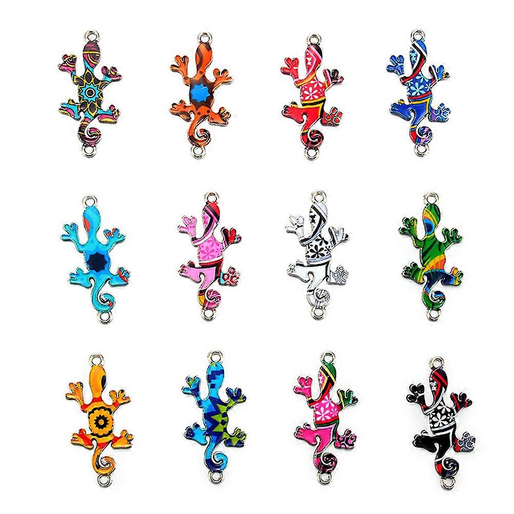 20PCS Pendentifs Gecko en alliage bricolage Mode Pendentifs charmes Gecko bricolage Accessoire de fabrication de bijoux bricolage Adorable Pendentifs Gecko bricolage Conception coquine bricolage