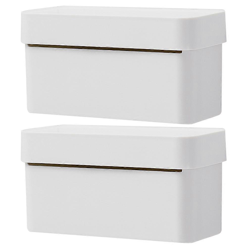 2pcs Wall-mounted Garbage Bag Storage Box Garbage Bag Organizer Garbage Bag Case