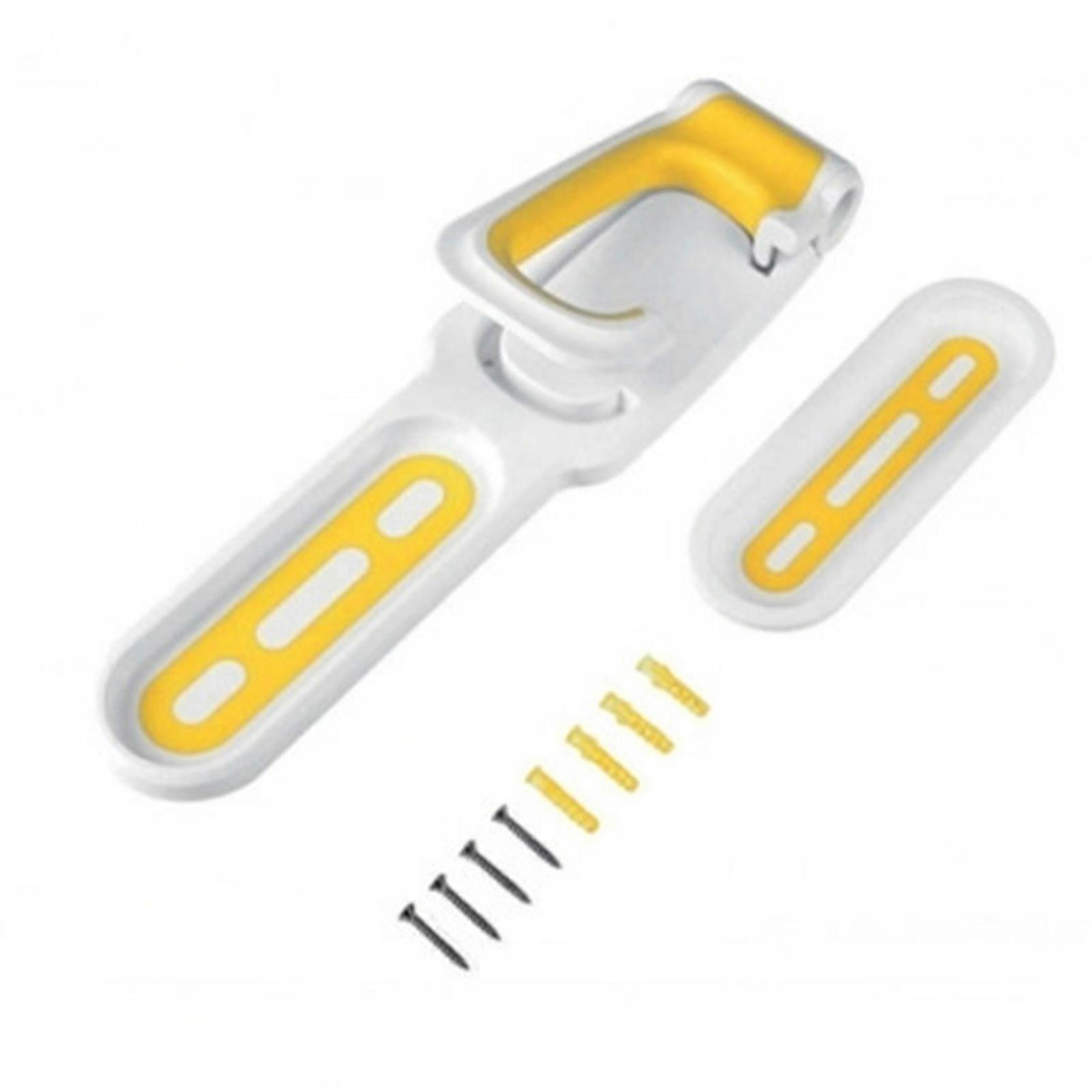 Support mural vertical pour vélo, simple d'utilisation, pratique, pour garage, blanc et jaune