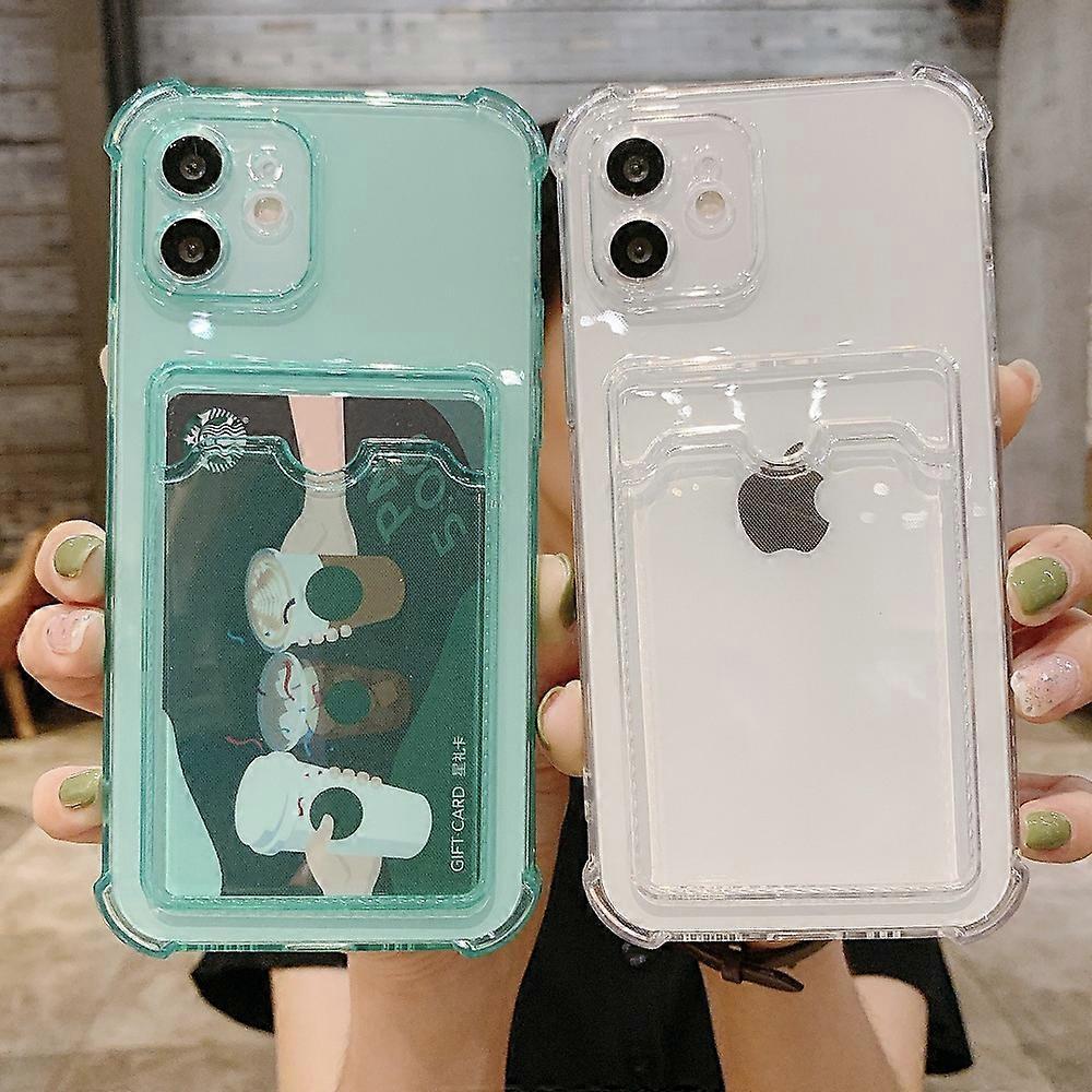 Tybiky - Custodia per Apple iPhone 12, trasparente, con veri fiori secchi e cristalli, realizzata a mano, crisantemo bianco in obliquo