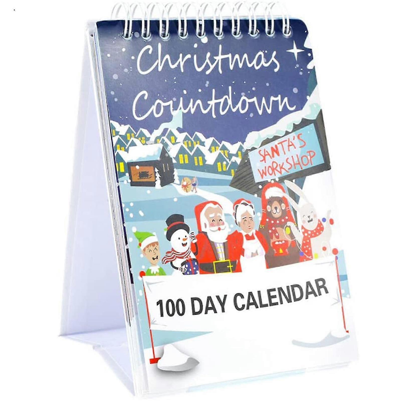 Christmas Countdown Calendar,paper Calendar Tabletop Calendar Ornament