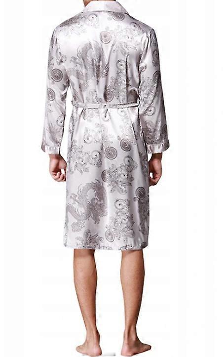 Men's Satin Bathrobe. Silk Nightwear