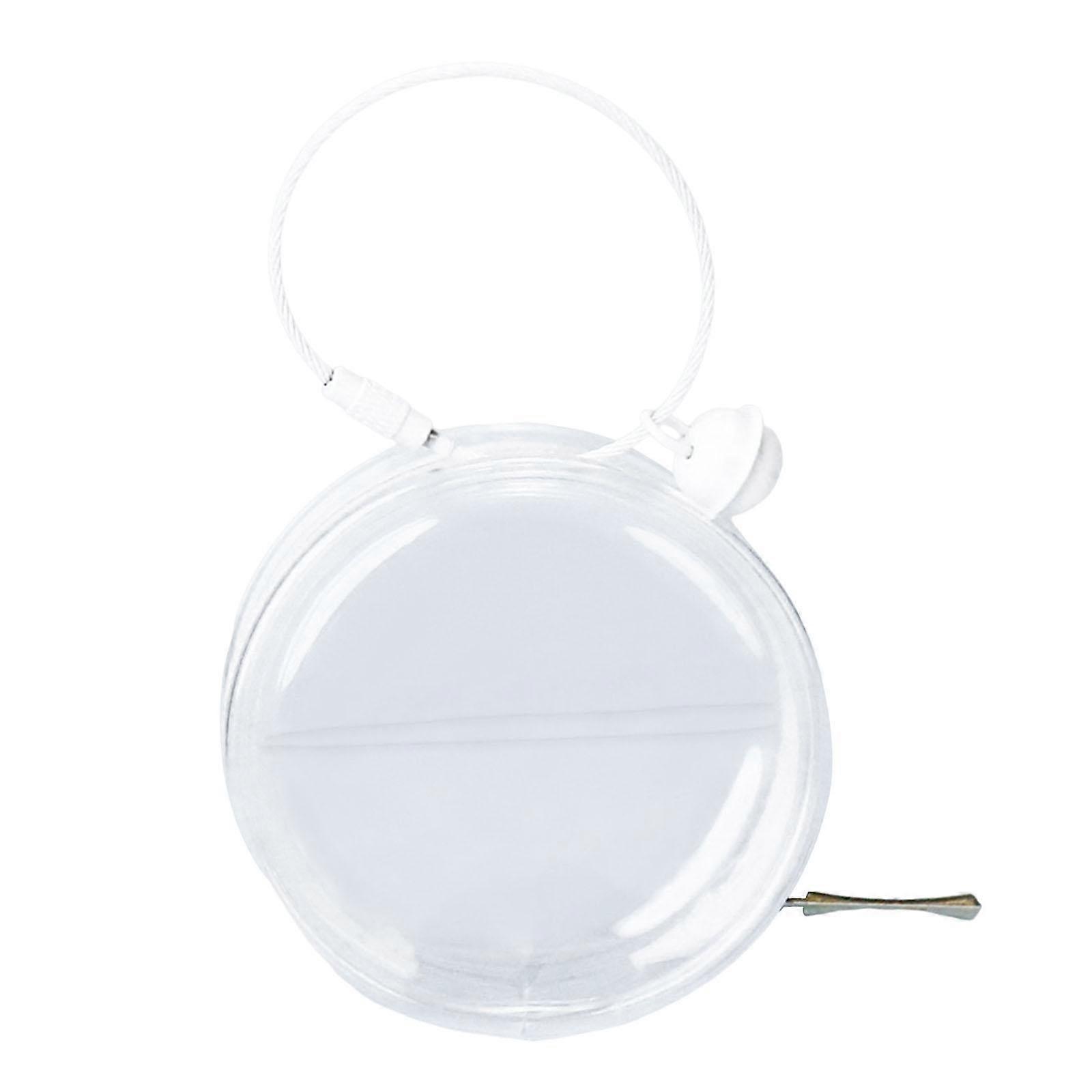 Small Doll Storage Bag 7x7x4cm Zipper Closure with Keyring Tiny Figures Case transparent