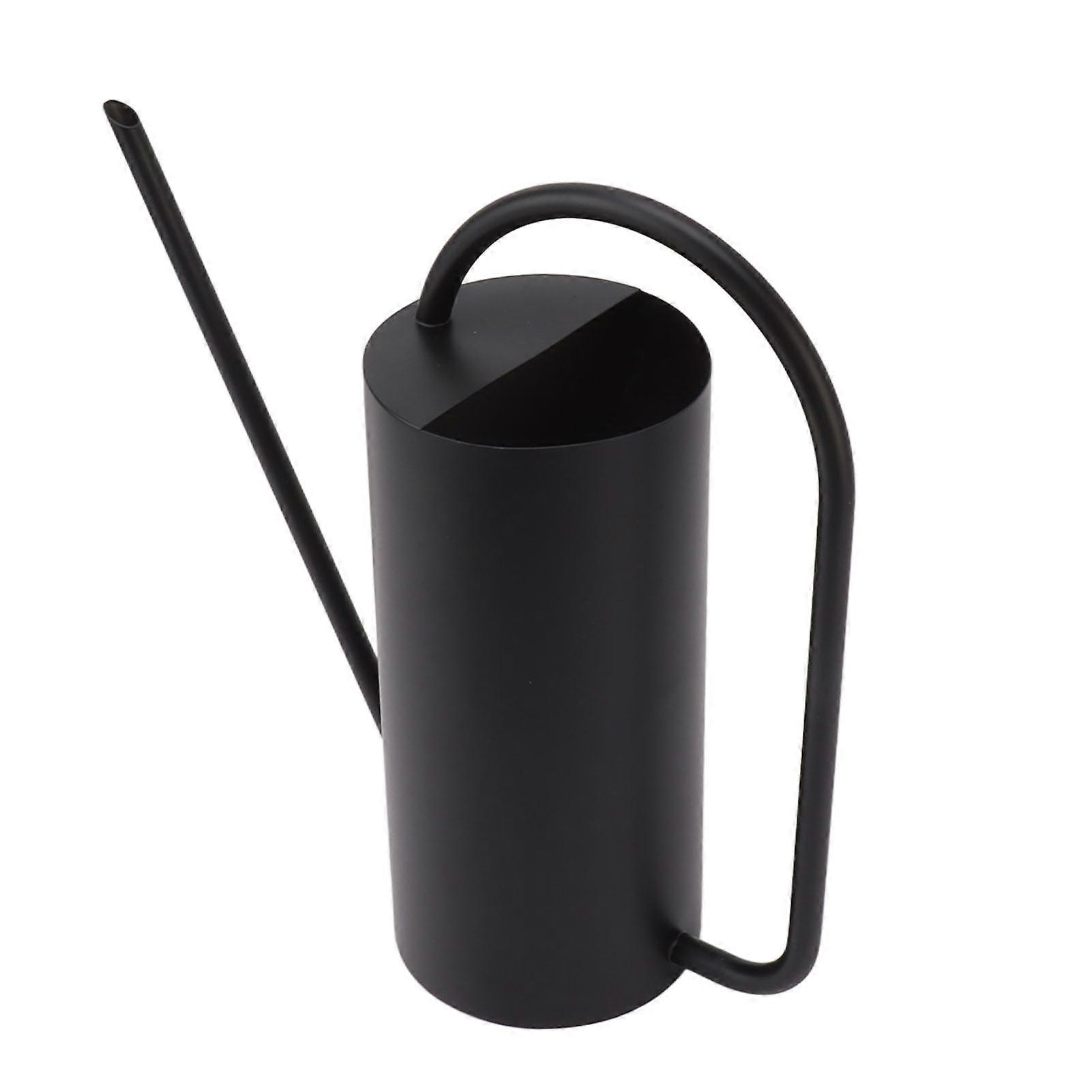 Watering Can with Long Spout 1500ml Large Capacity Stainless Steel Gardening Supplies Black
