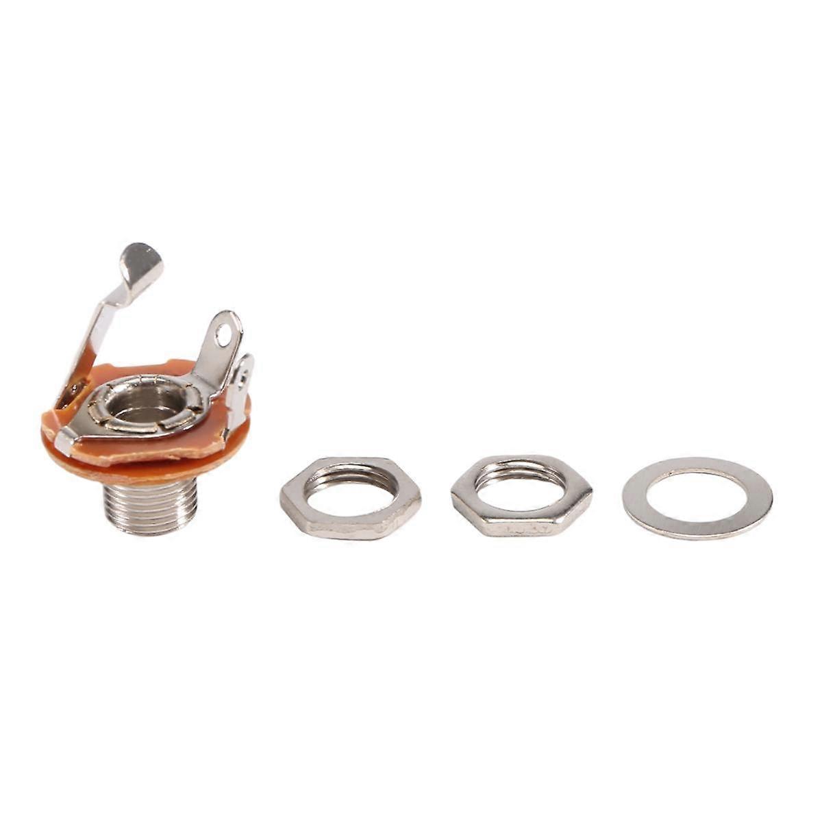 Peças para guitarra & Acessórios 1/4 6.35mm 2-Conductor Mono Chassis Guitar Jack Input Output