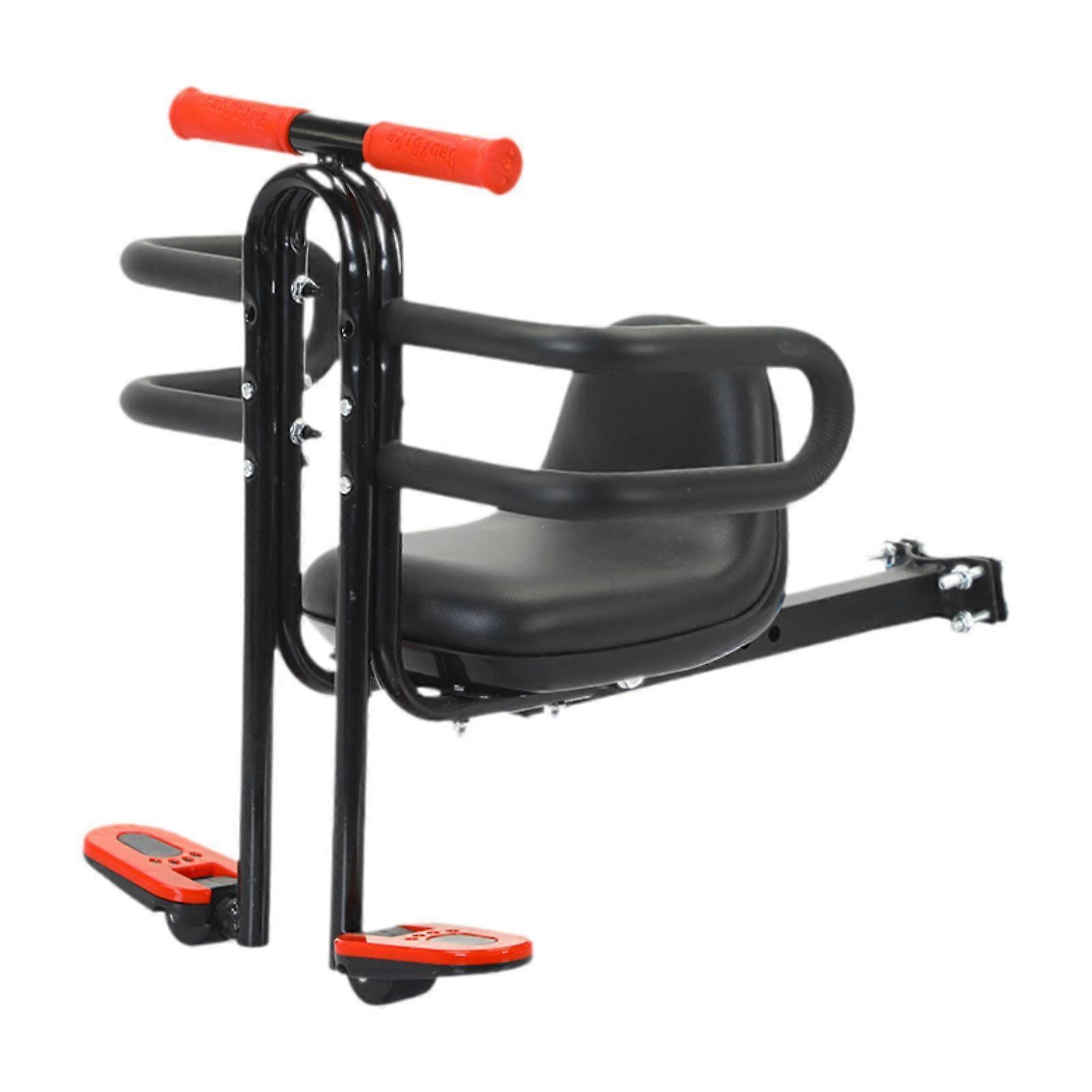 Barnesete foran justerbart barnesykkelsete for landeveissykkel foreldre barnesykler svart