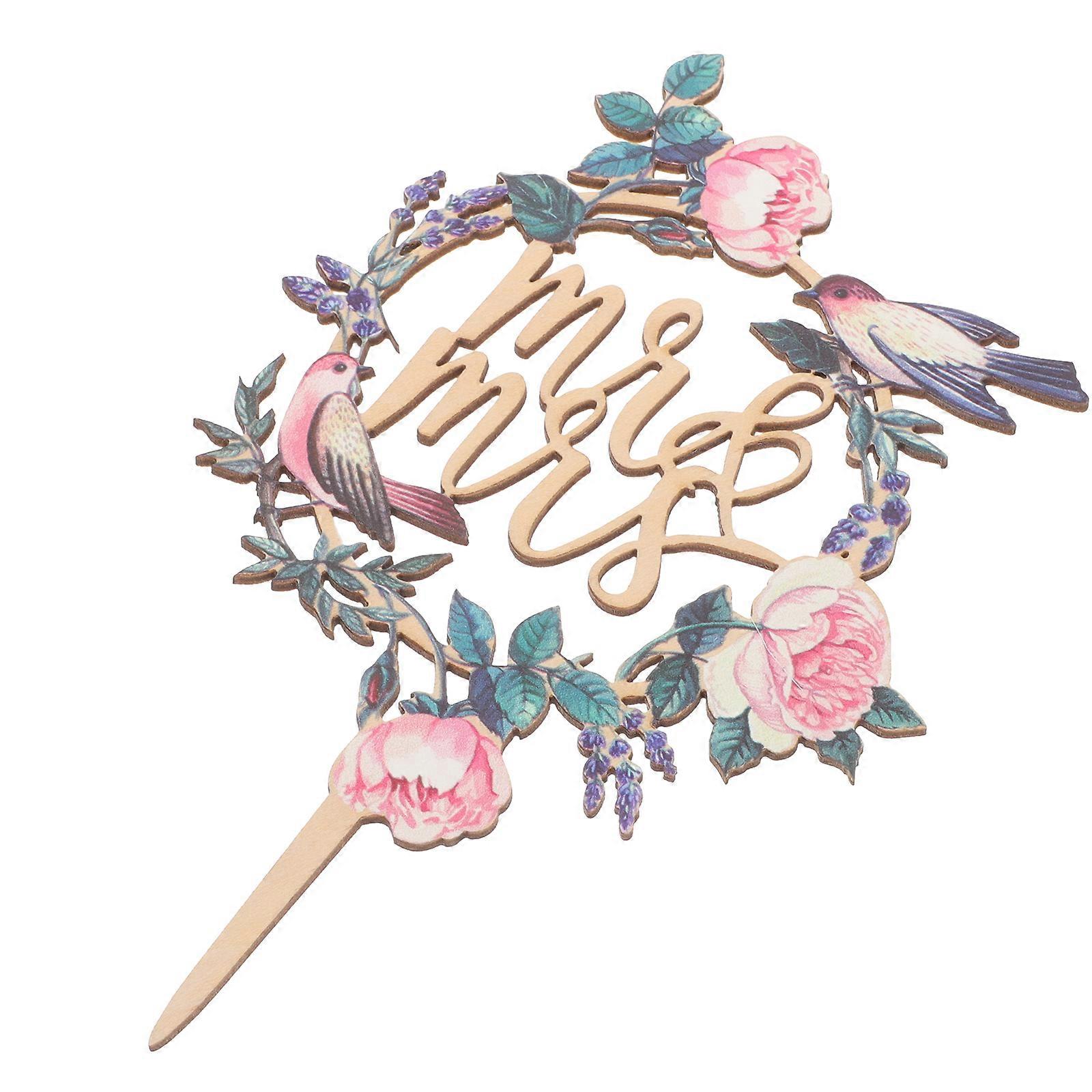 Wedding Cake Topper Wedding Cupcake Topper Cake Insert Topper Cake Decor