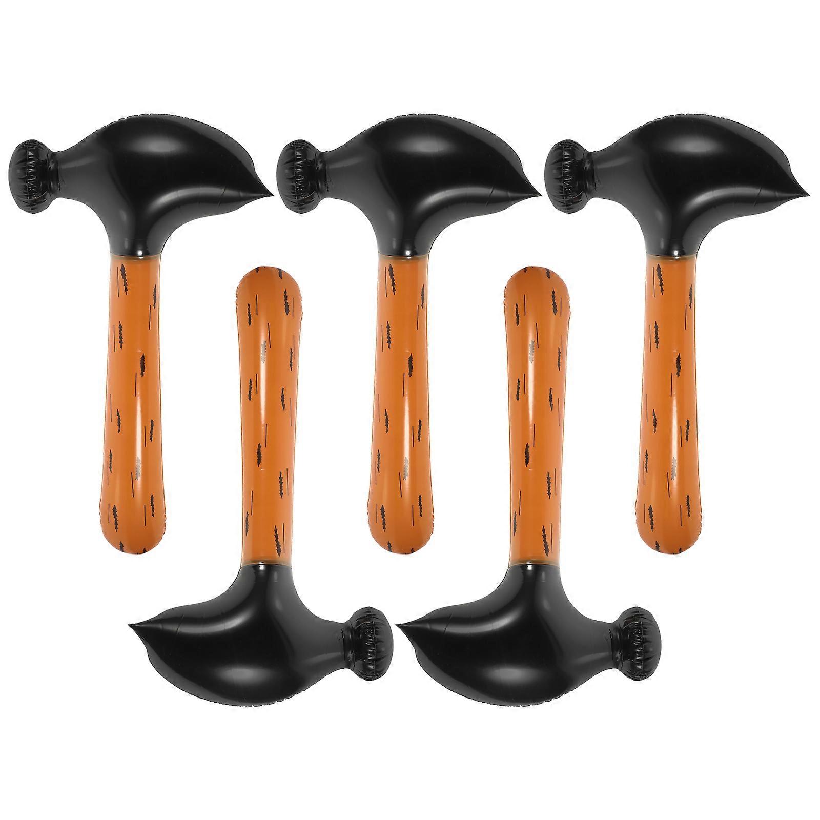 5pcs Pool Party Inflatable Hammer Prop Decorative Toy Hammer Funny Hammer Toy for Kid