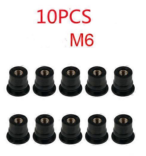 10/20pcs M5 M6 5/6mm Metric Rubber Well Nuts Windscreen Windshield Fairing Cowl For Honda For Suzuki Auto Motorbike Off-road