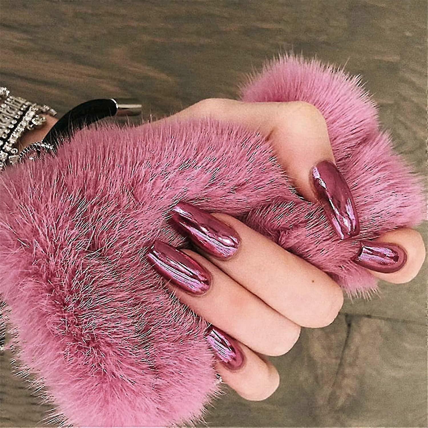 Reflective Fake Nails