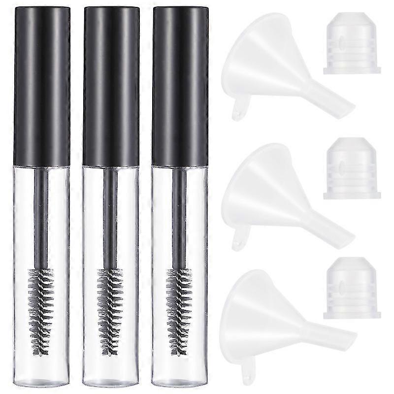 1 set 10ml empty diy mascara tubes eyelash eyeliner container with funnels