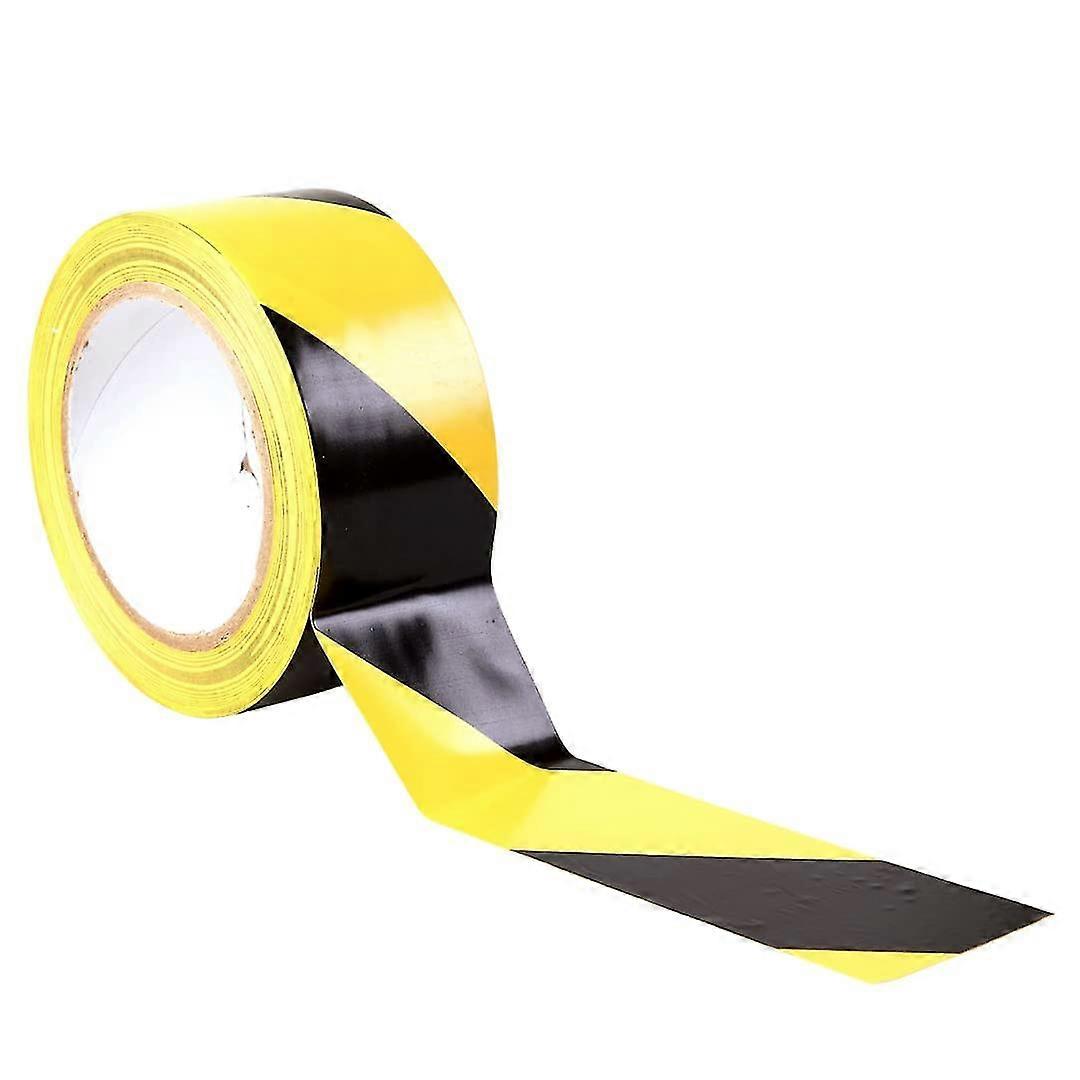 Hazard Tape Black And Yellow, 50mm (2") X 33m, Strong Adhesive Warning/caution Tape, Floor Marking Tape, 1 Roll Happy H