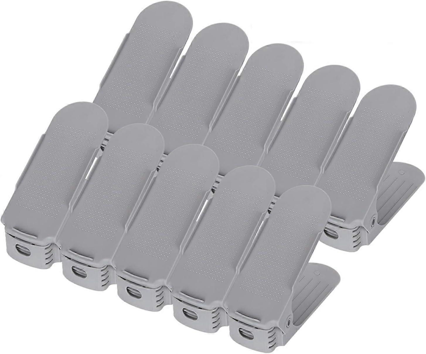 8pcs Adjustable Shoe Racks, Space Saving Non-Slip Adjustable Organizer