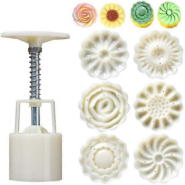 7-Piece Bath Bomb Mold Set with 1 Bath Bomb Press and 6 Diffusers