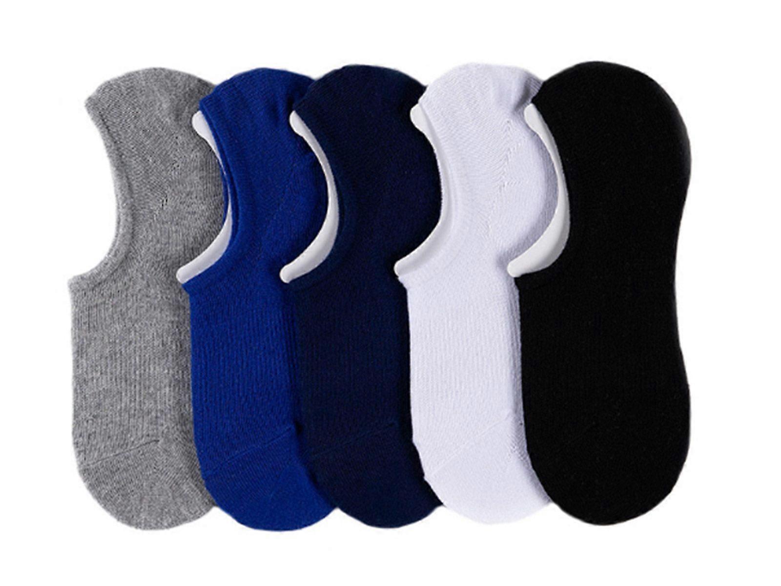 5 Pairs No Show Cotton Socks