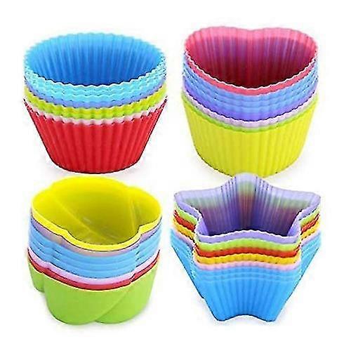 32pcs Silicone Cake Molds Reusable for Cupcake Cake Chocolate