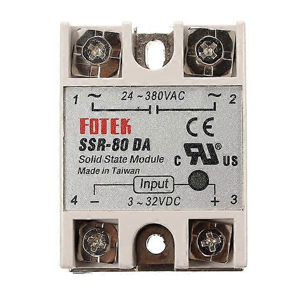 3Pcs 80a Solid State Relay Module Dc To Ac 24v-380v Output