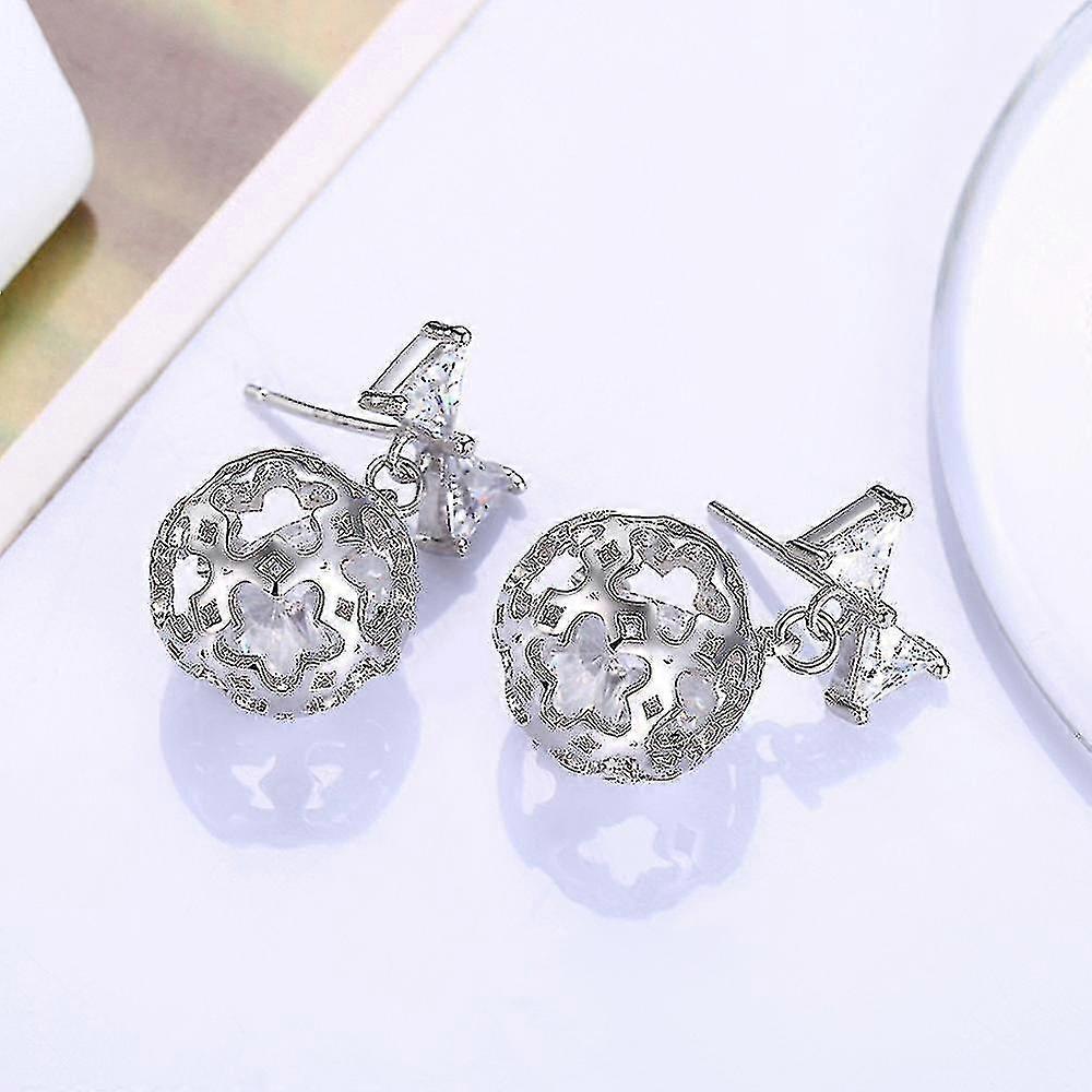 silver Earrings Zircon Jewelry Gift Stud Earrings