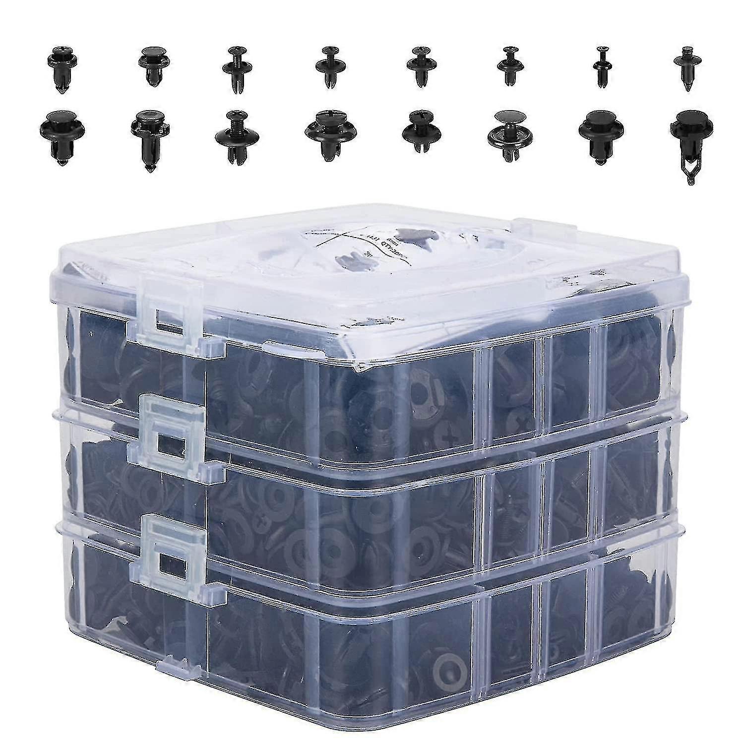 620 Pcs Car Retainer Clips Plastic Fasteners Kit Fender Rivet Clips 16 Most Popular Sizes Auto Push Pin Rivets Set For Toyota Gm Ford Honda Acura Chry