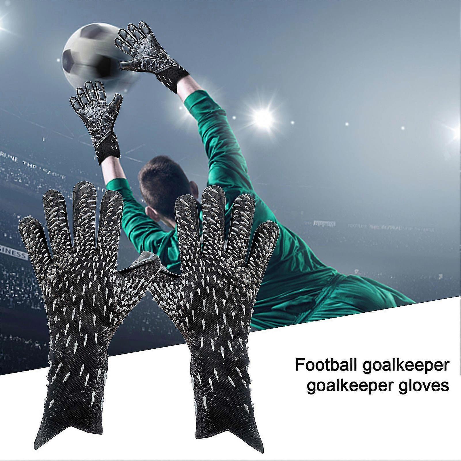 プロの着用ゴムサッカーゴールキーパーグローブ