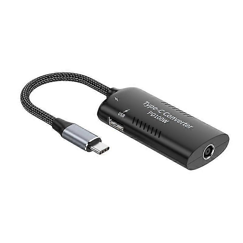 Dc7406 Female To Type-c Multi-function Adapter Cable Support Pd3.0 100w For Laptop Dc Conversion Ad