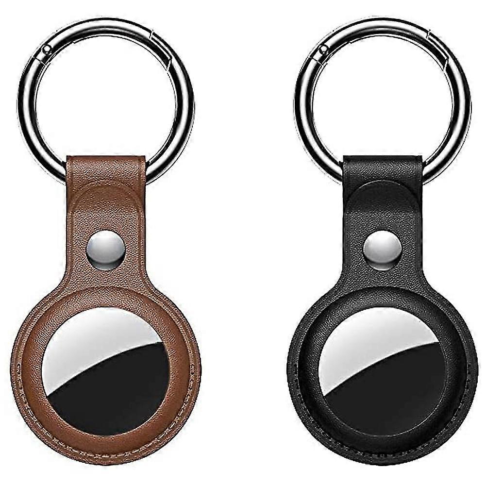 New Upgrade Version For Tag Holder With Keychain, Luxury Pu Leather,suitable For Tag ( 2 Pack)