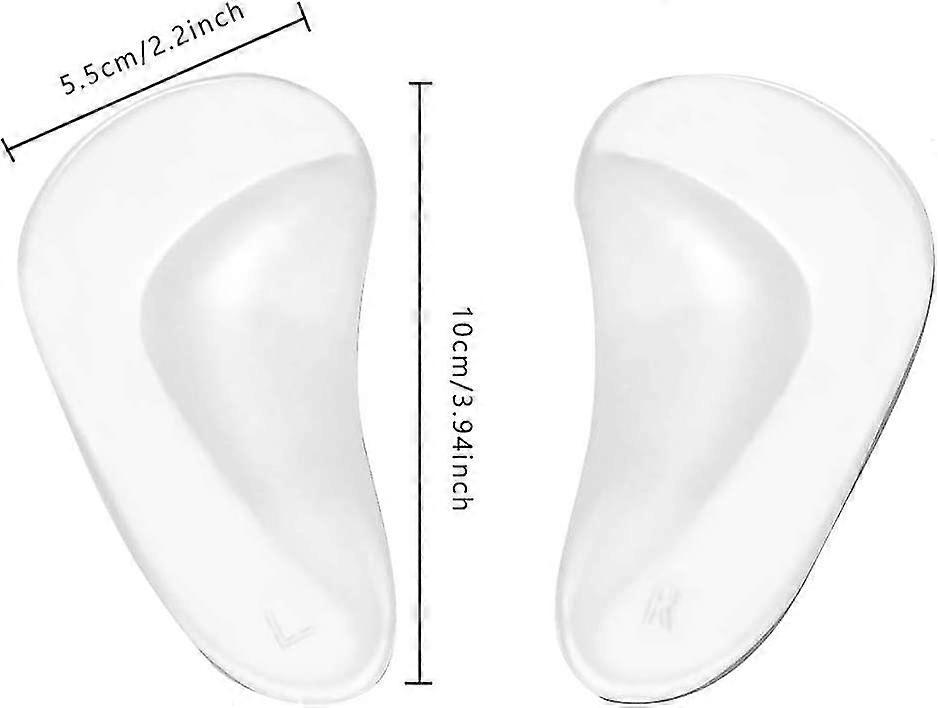 2pairs Clear Gel Arch Support Insoles