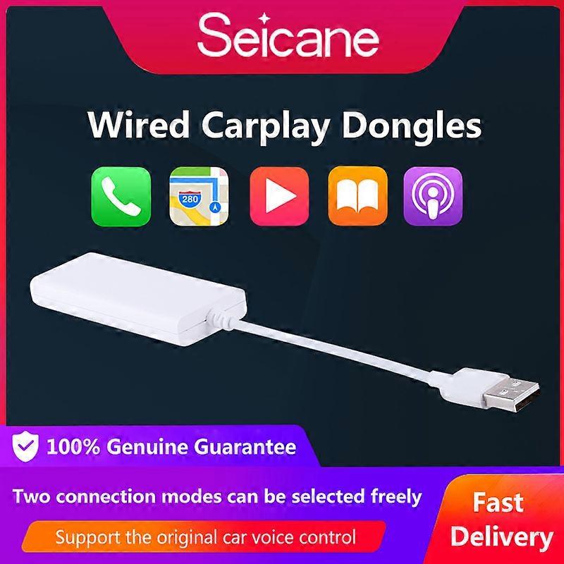 Scicane Wireless CarPlay Adapter Wired Auto Dongle for Refit Android Unit Mirrorlink Support Youtube &Netflix Split Screen MP4