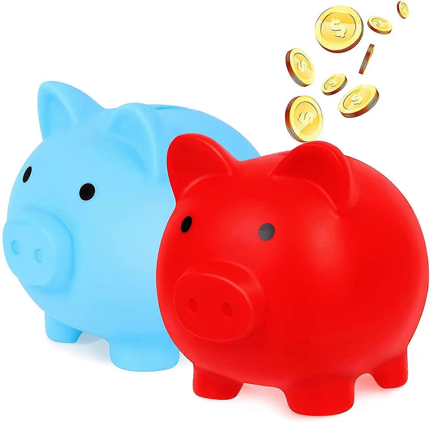 2 Pcs χαριτωμένο piggy τράπεζα πλαστικό piggy χρήματα τράπεζα ενηλίκων Piggy τράπεζα χοίρων νόμισμα τράπεζα πλαστικό