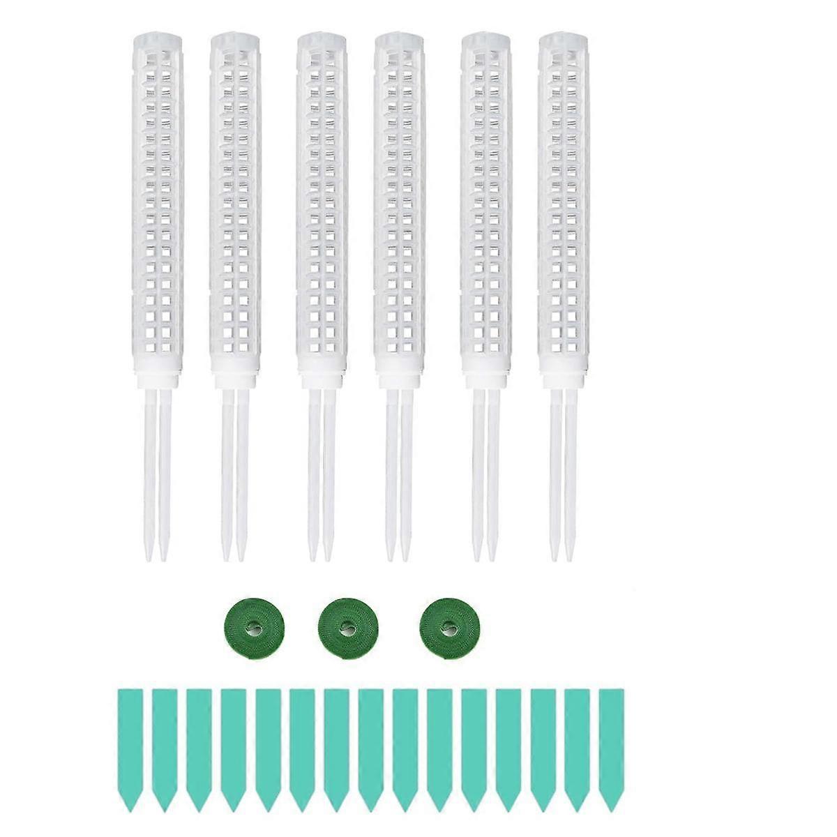 6Pcs Moss Pole for Plants Monstera, 15.6 Inch Plastic Stackable Moss Poles for Small or Medium Clim