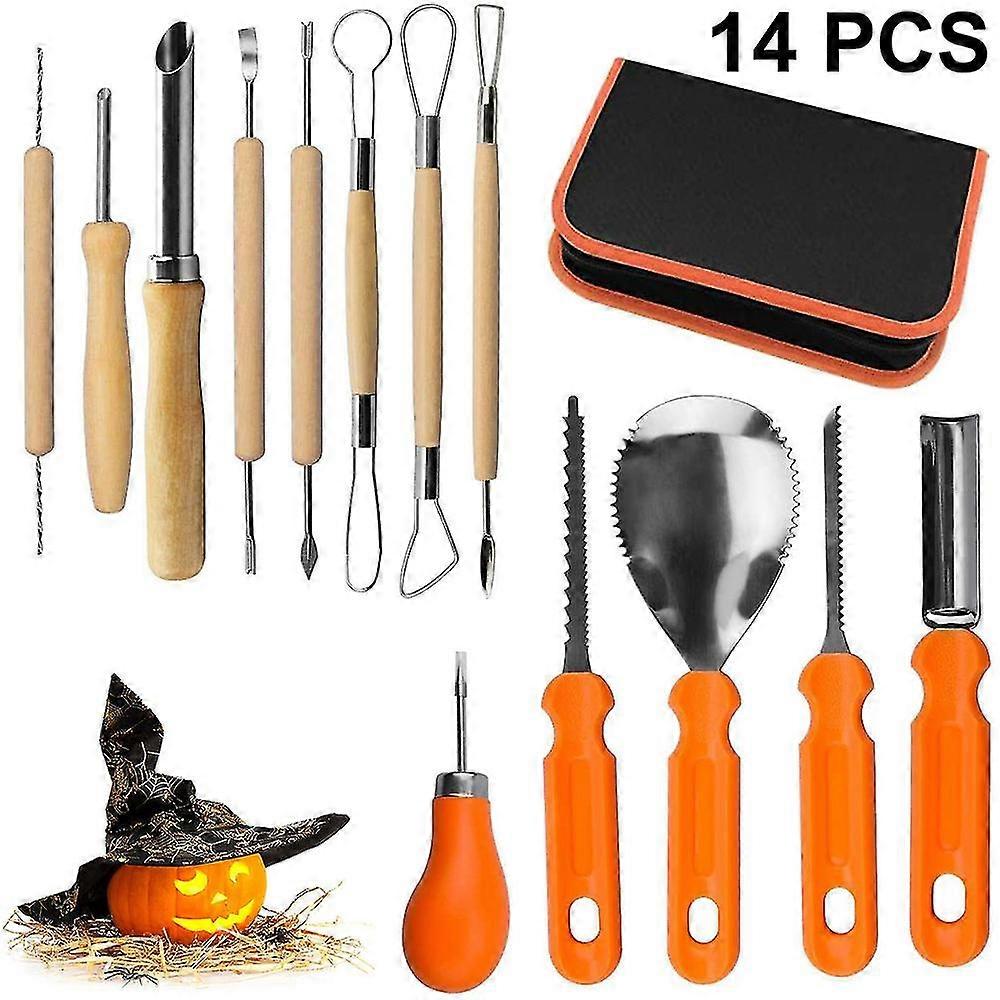 Halloween Pumpkin Carving Tools Kit, 13 Piece Professional Cutting Tools