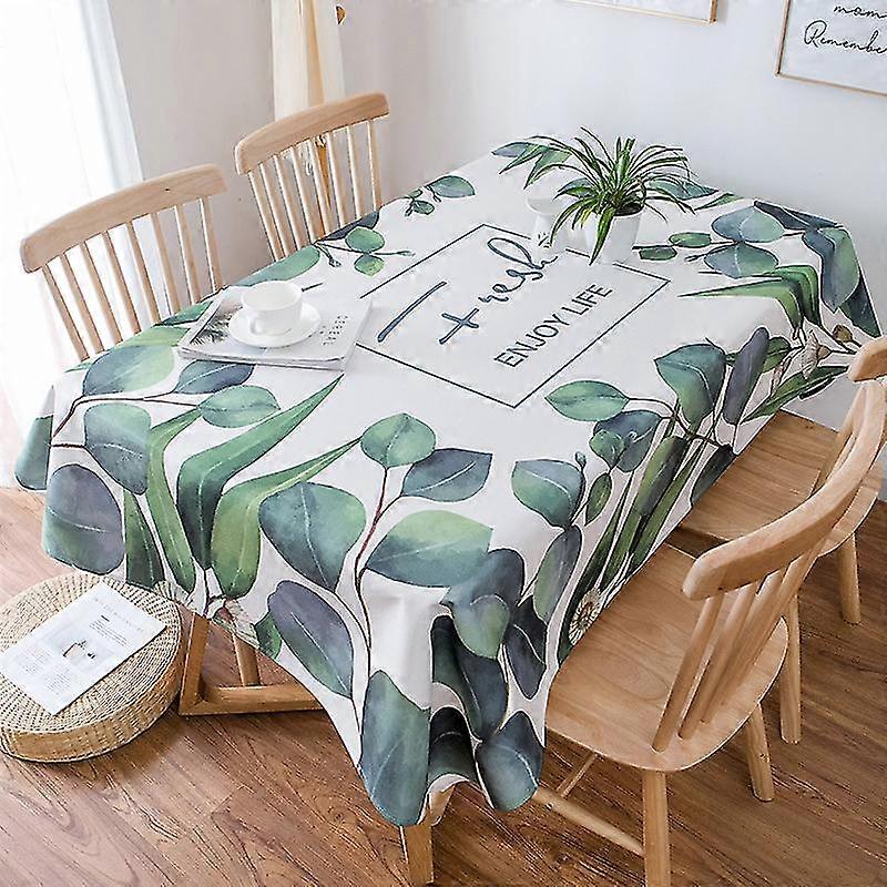 Flower And Leaf Pattern Tablecloth Wedding Banquet Coffee Table Table Cover Kitchen Decoration Rectangular Waterproof Table Mat
