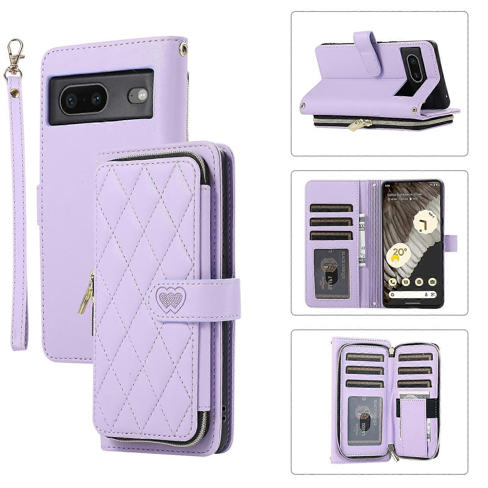 Zipper Wallet Leather Case For Google Pixel 7