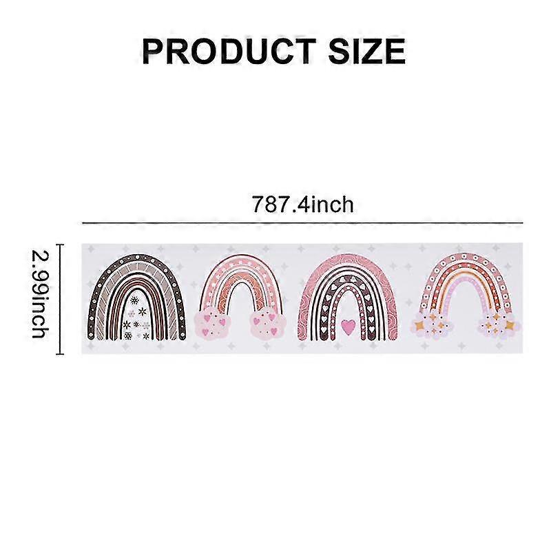 20M Boho Rainbow Bulletin Board Borders Rainbow Straight Borders Classroom or Home School Decoratio
