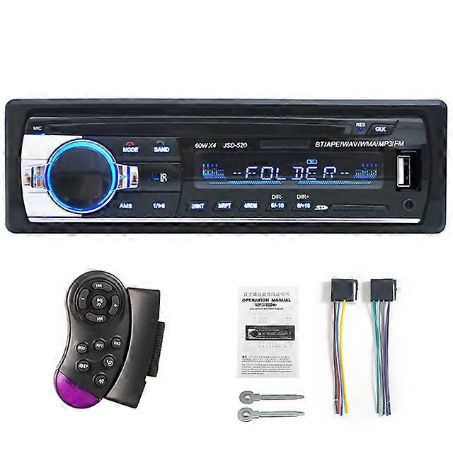 Car Radio Autoradio 1 din Bluetooth 12V Car Audio Player Mp3 60Wx4 FM Radio Music USB/SD With In Dash AUX Input