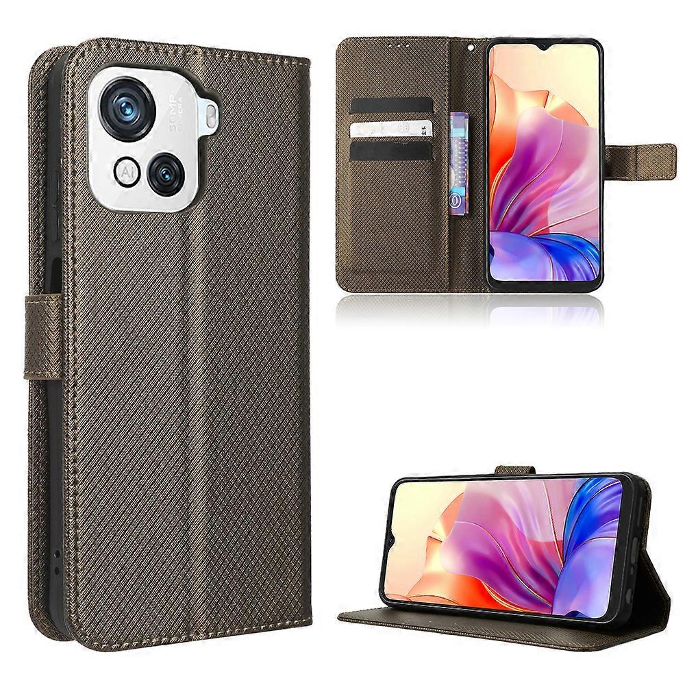 Compatible with Blackview Oscal C80 Wallet Case Diamond Pattern PU Leather Cover with Magnetic Closure Card Slots
