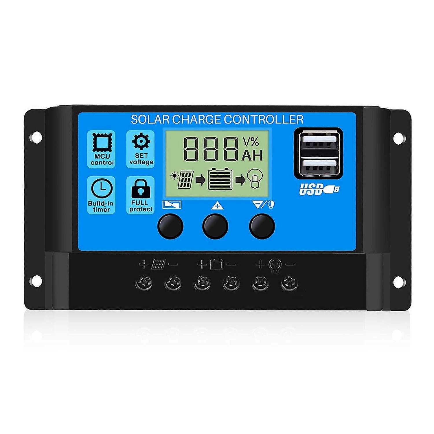 30A Solar Charge Controller with LCD Display