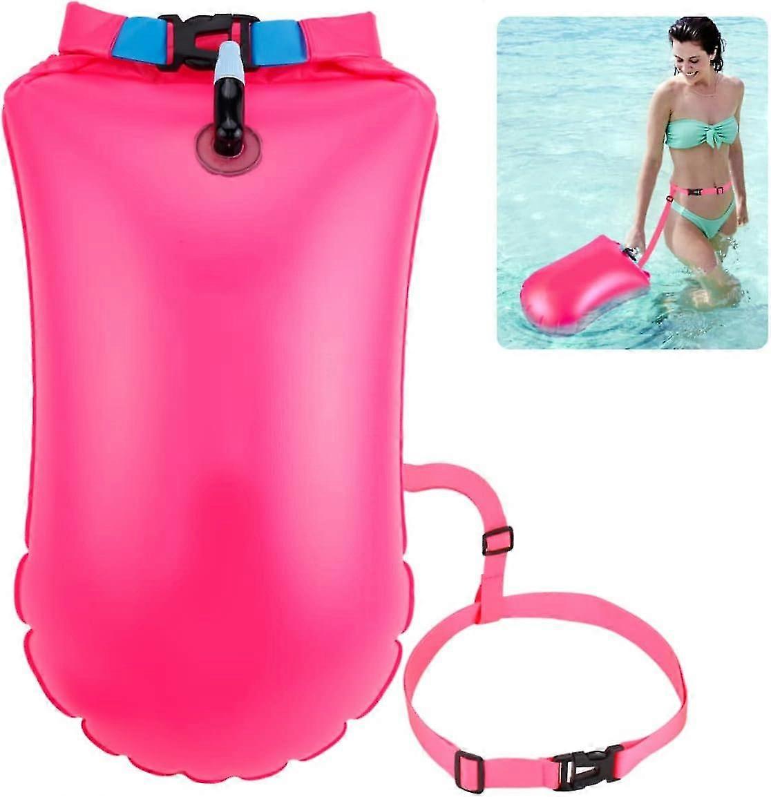 Svømmebøye Svømmebøye Åpent vann Svømmere Triatlon Svømme Bøye Vanntett Oppblåsbar PVC Bright Visible Float for Safe Training Racing
