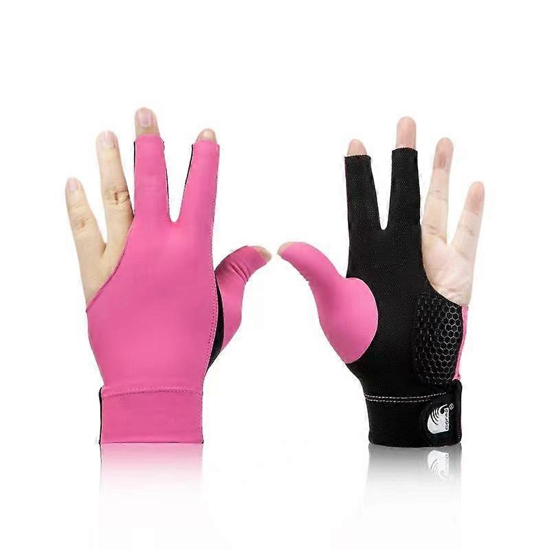Red peach-High elasticity anti-slip wear-resistant breathable three-finger trailing billiard gloves snooker table gloves billiard gloves