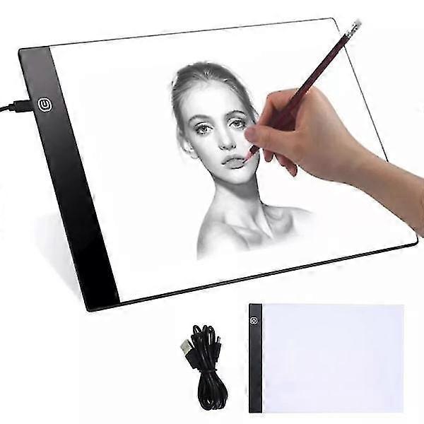 A4 Led Zeichenbrett - Leuchttisch / Leuchttafel - TragbarPraktische Goodies Weiß
