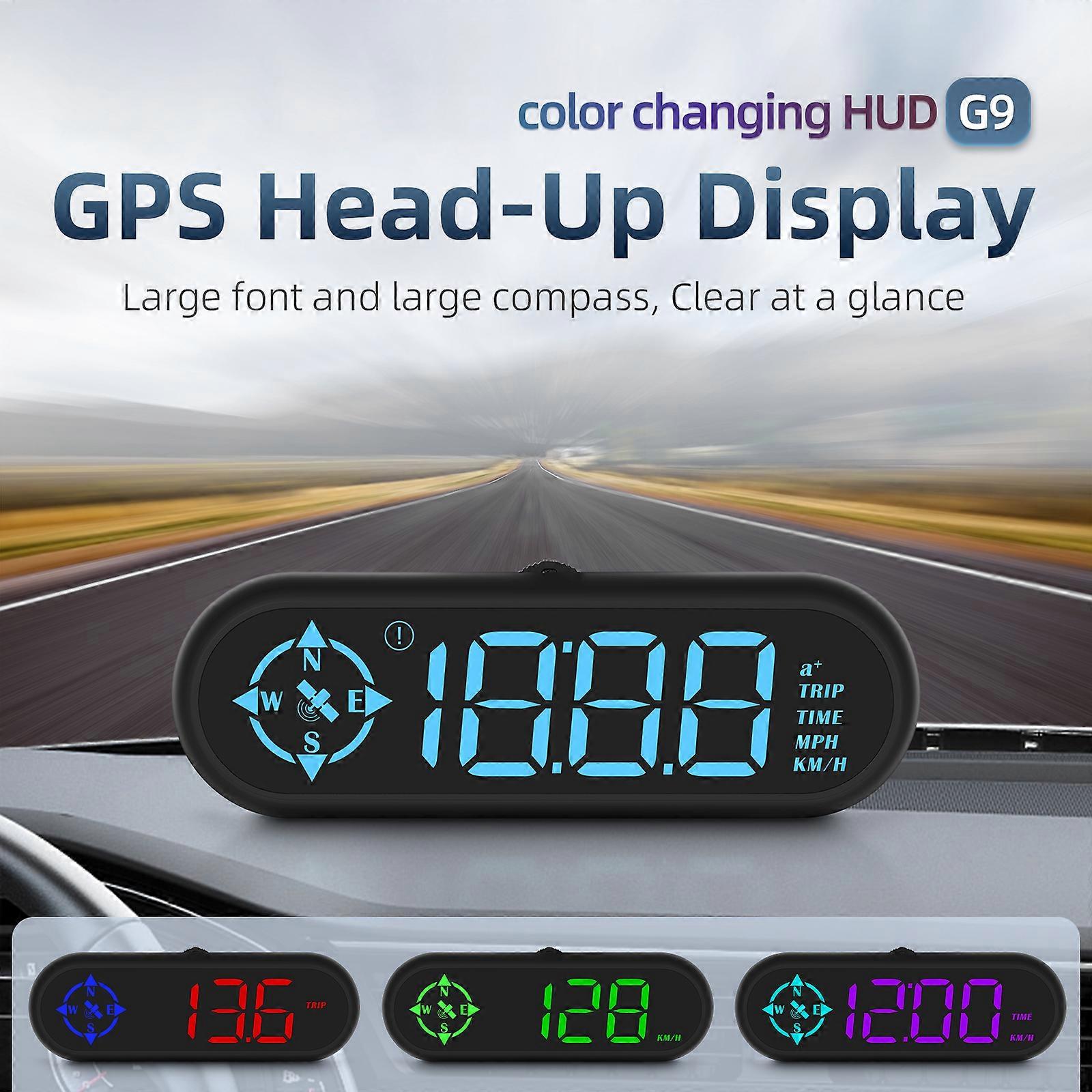 Head up Display Car GPS G9 Electrical On-board Computer Plug And Play For All Cars Big Font KMH Vehicle Electronics Accessory