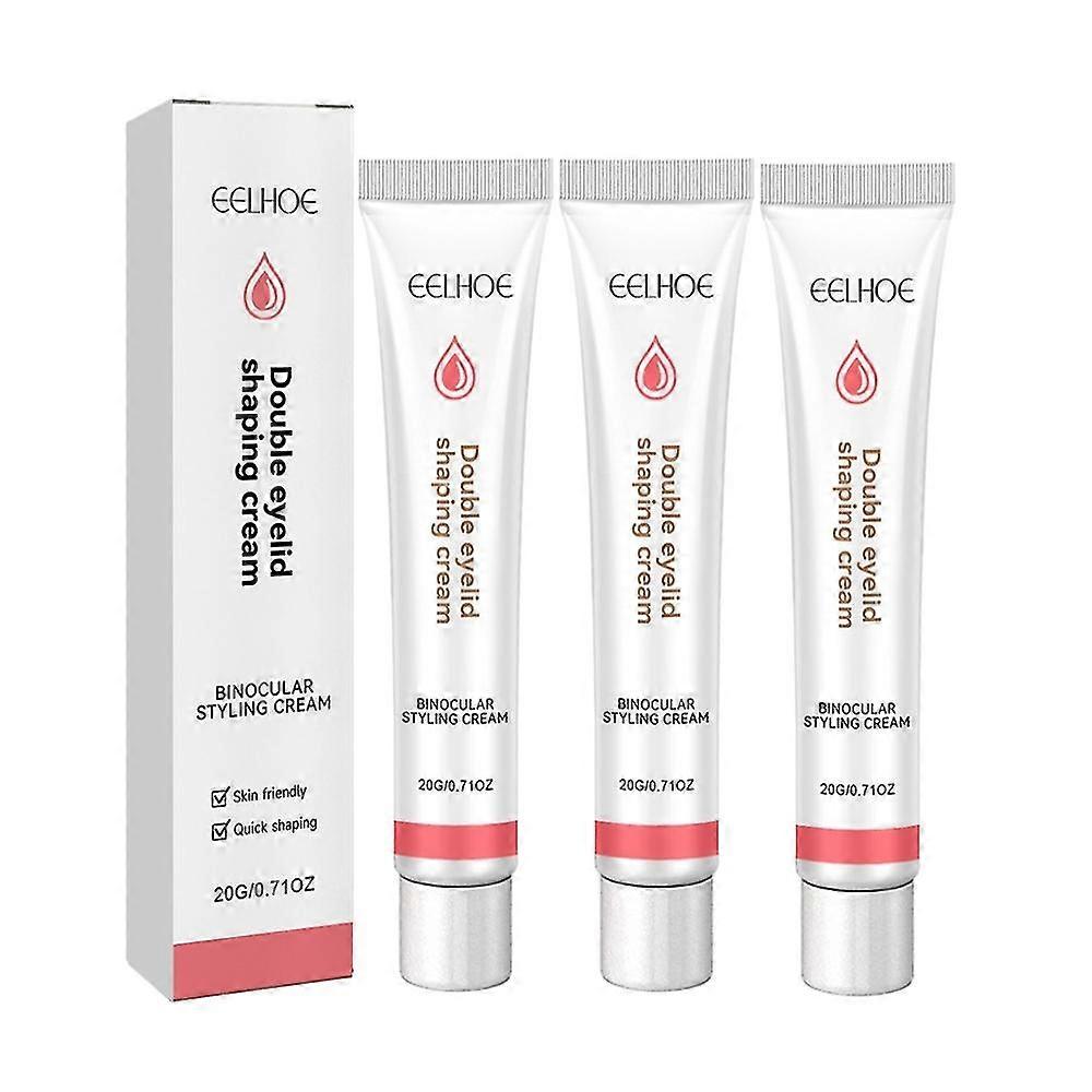 3x Double Eyelid Styling Cream, Double Eyelids Modeling Cream, Waterproof Double-fold Eyelids Cream, Long Lasting Invisible Double Eyelid Shaping Styl