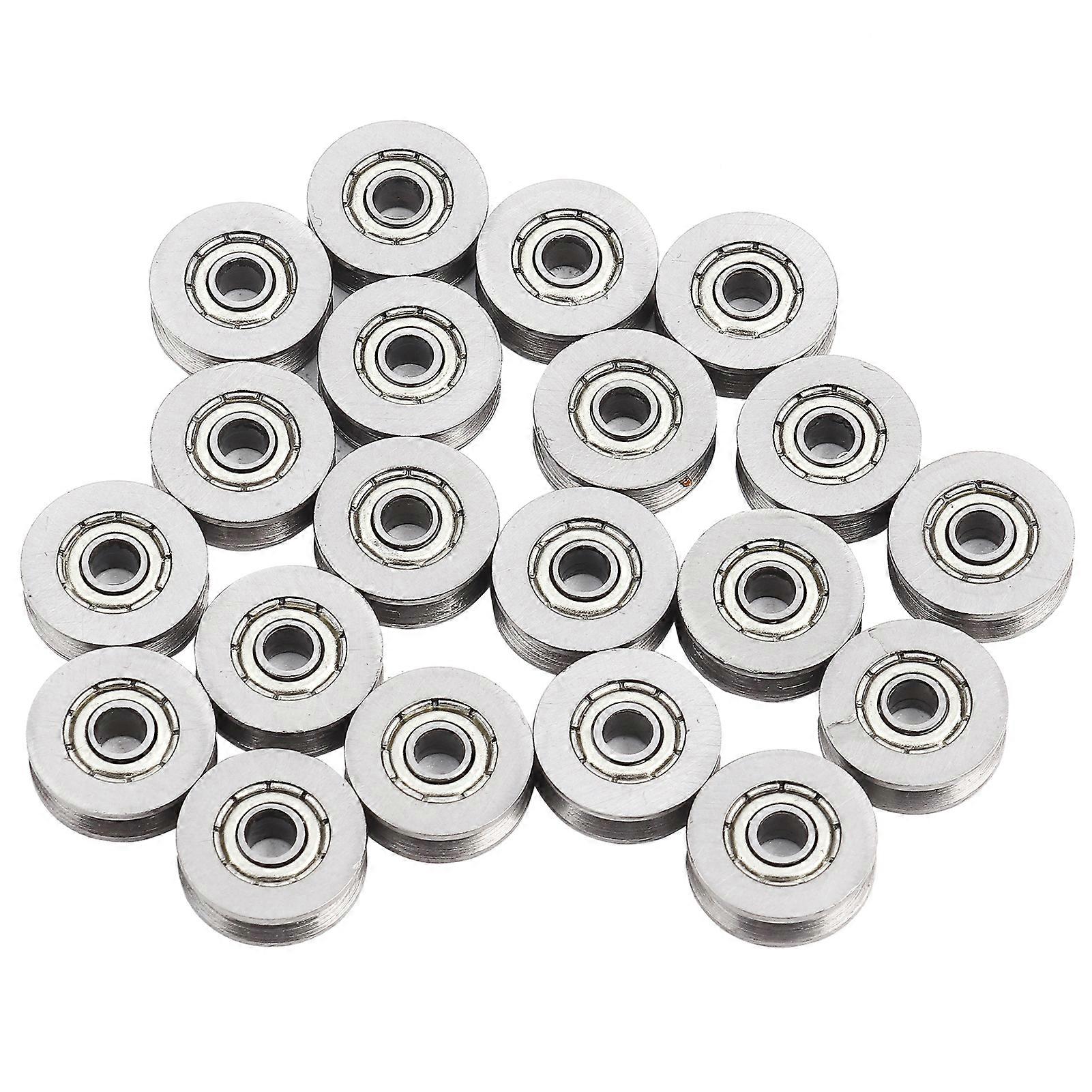 20 stuks V623ZZ V-groefkogellagerpoelie voor lineaire bewegingssysteem op rails 3x12x4mm